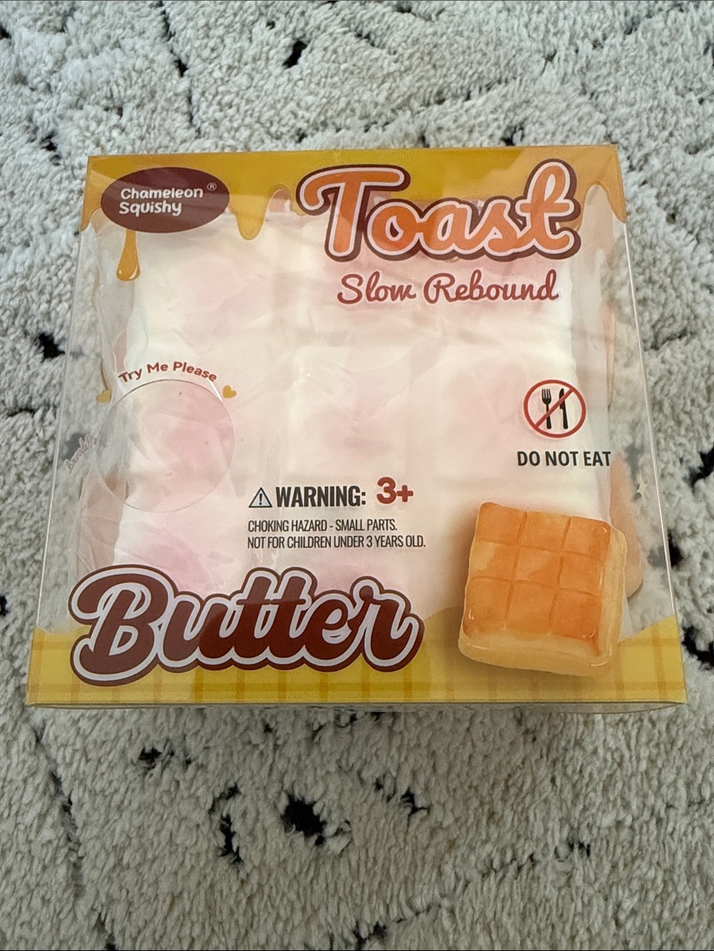 Toast Slow Rebound Butter Stress Toy - Cream/Light Brown